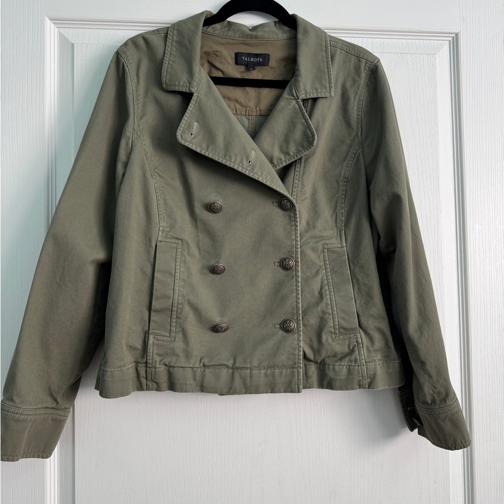 Talbots Women's Khaki Pea Coat